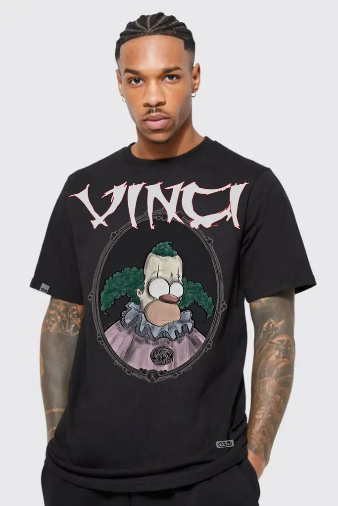 Camiseta overzise krusty el payaso