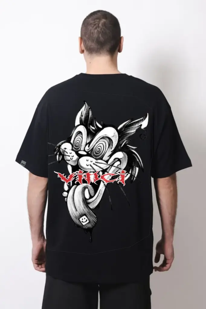Camiseta oversize cat trip
