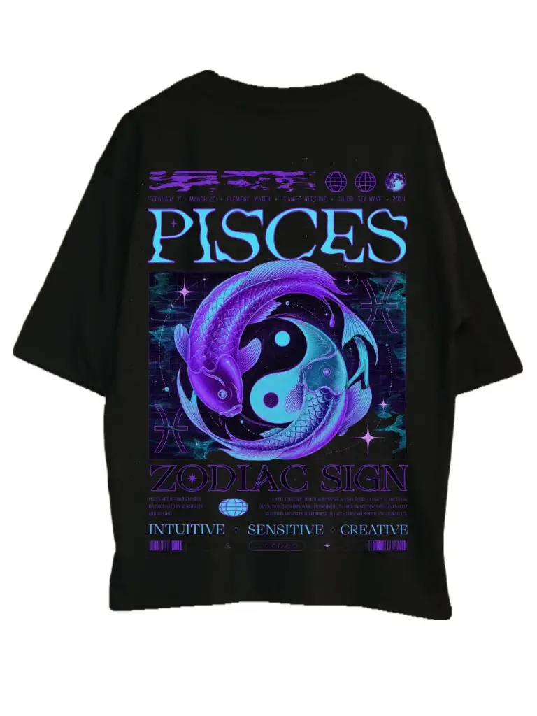 Pisces Zodiac Neon Edition